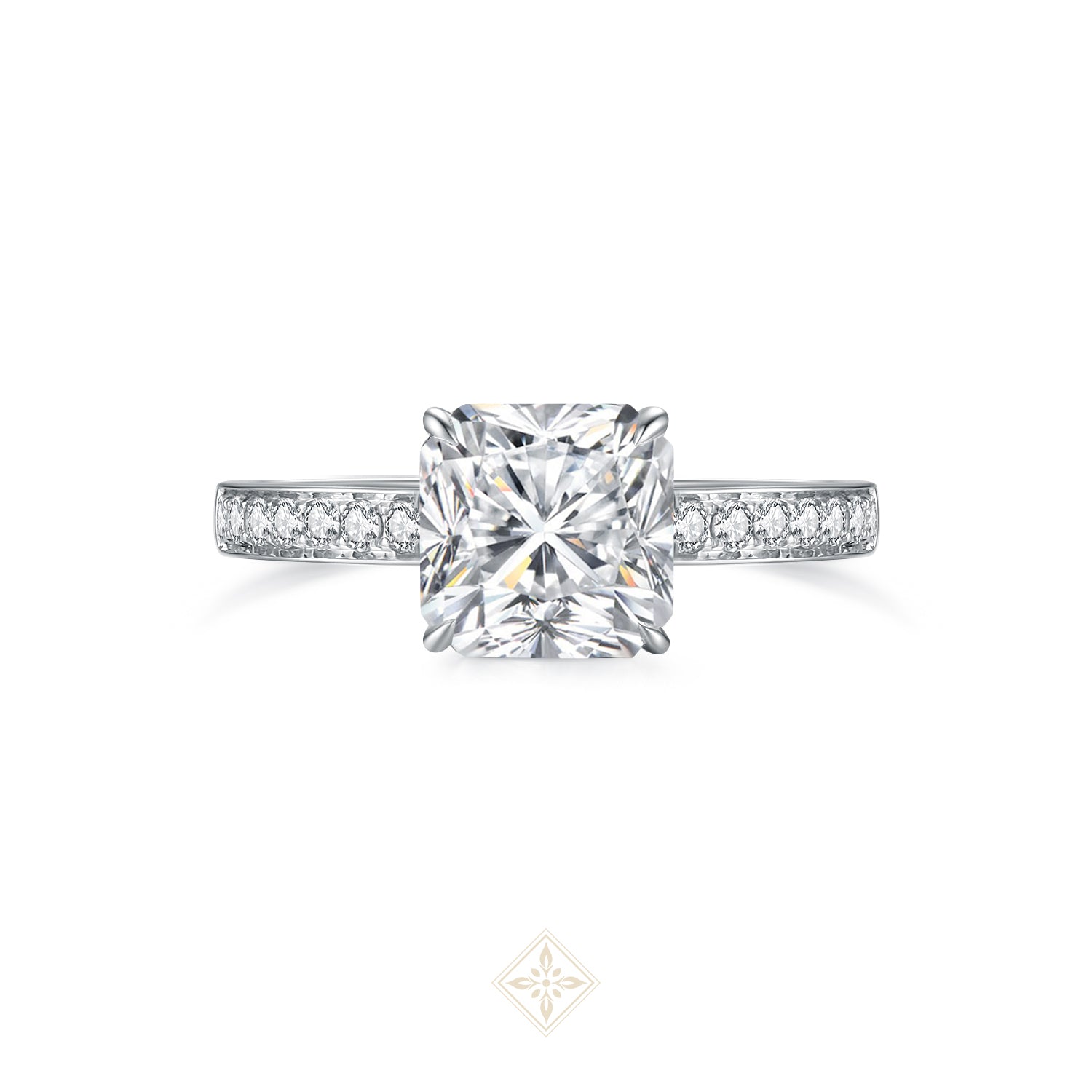 The Pave Solitaire Ring