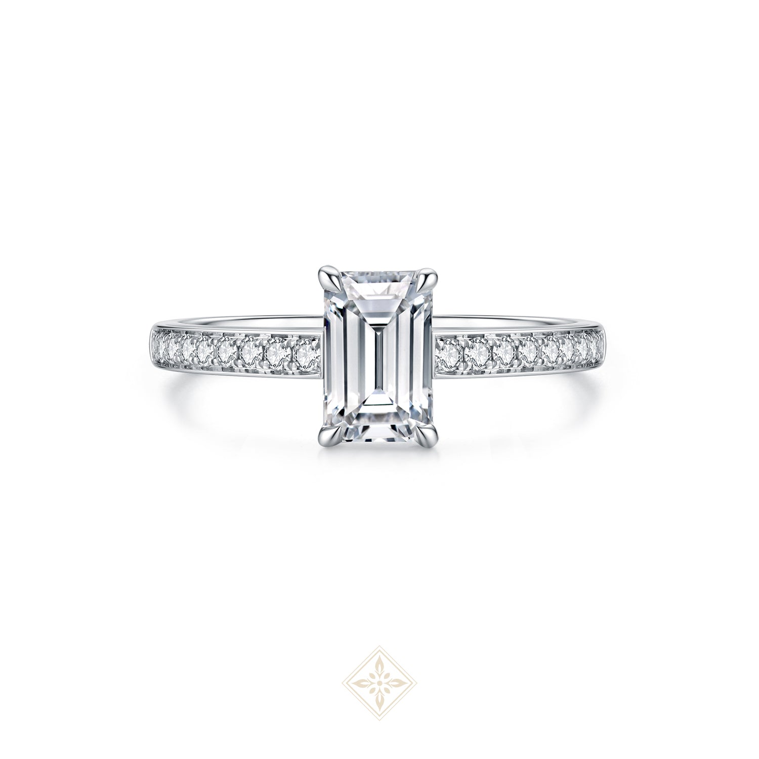 The Pave Solitaire Ring