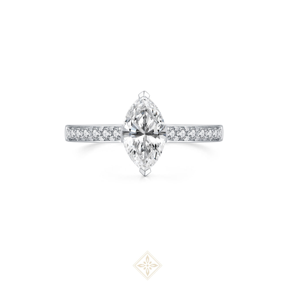 The Pave Solitaire Ring