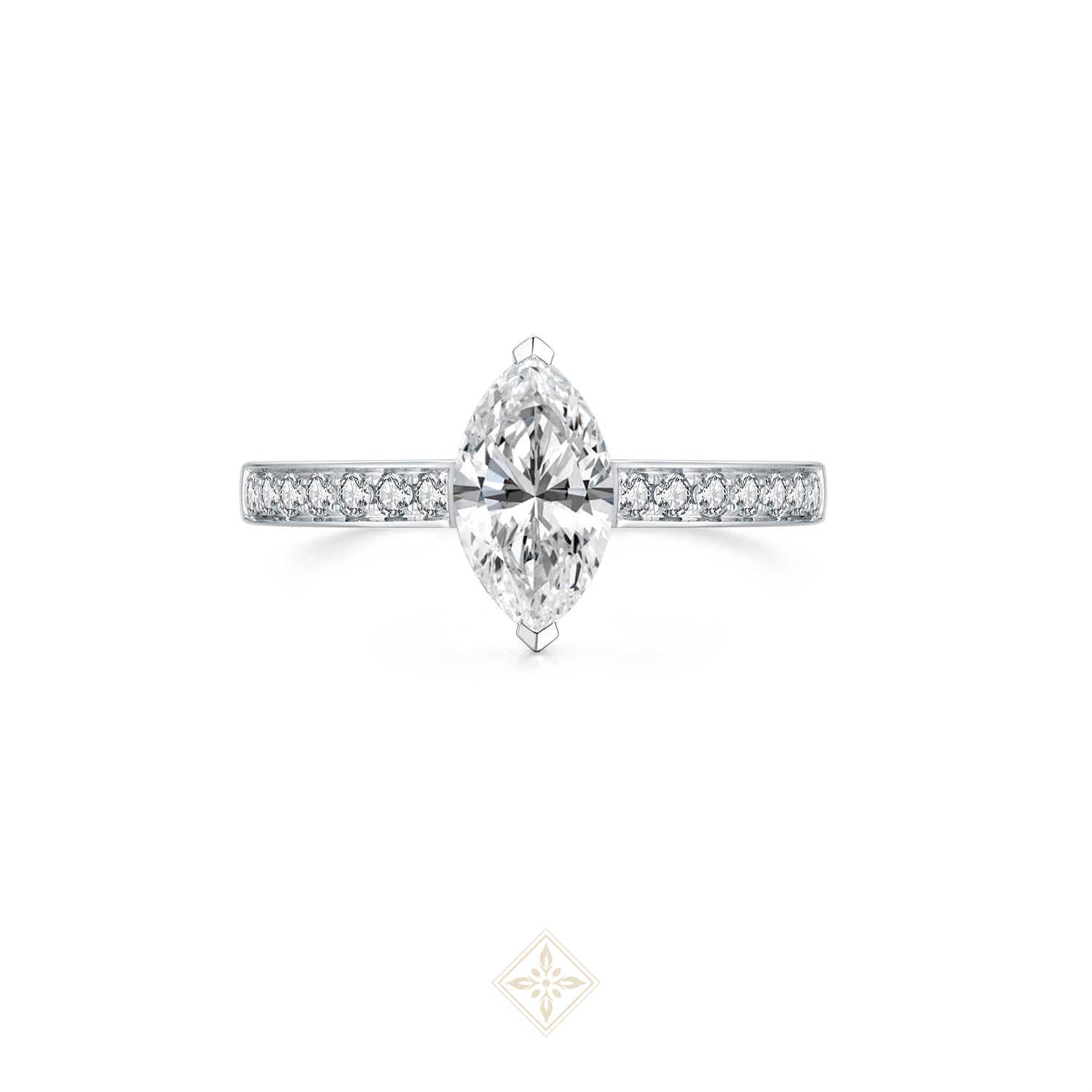 The Pave Solitaire Ring