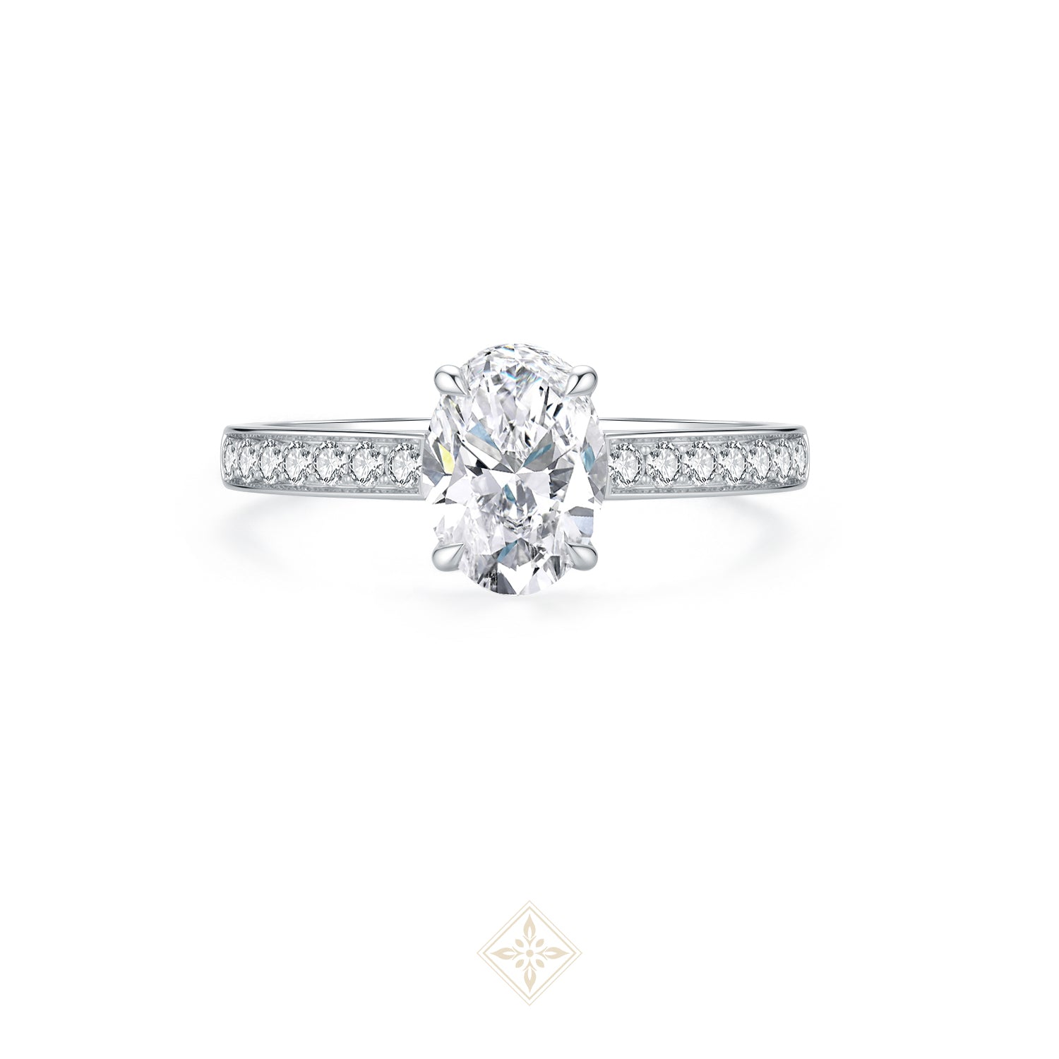 The Pave Solitaire Ring