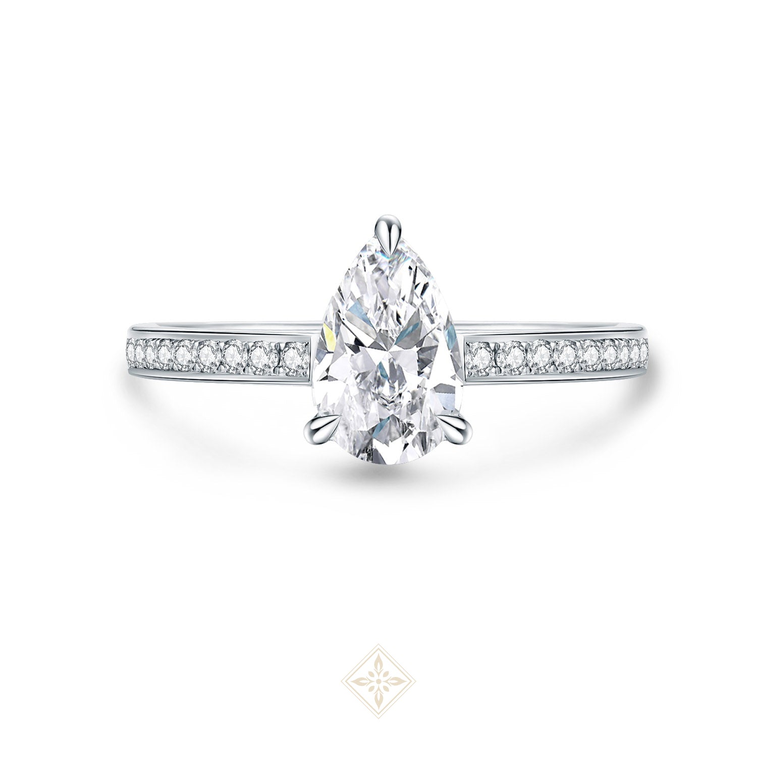 The Pave Solitaire Ring