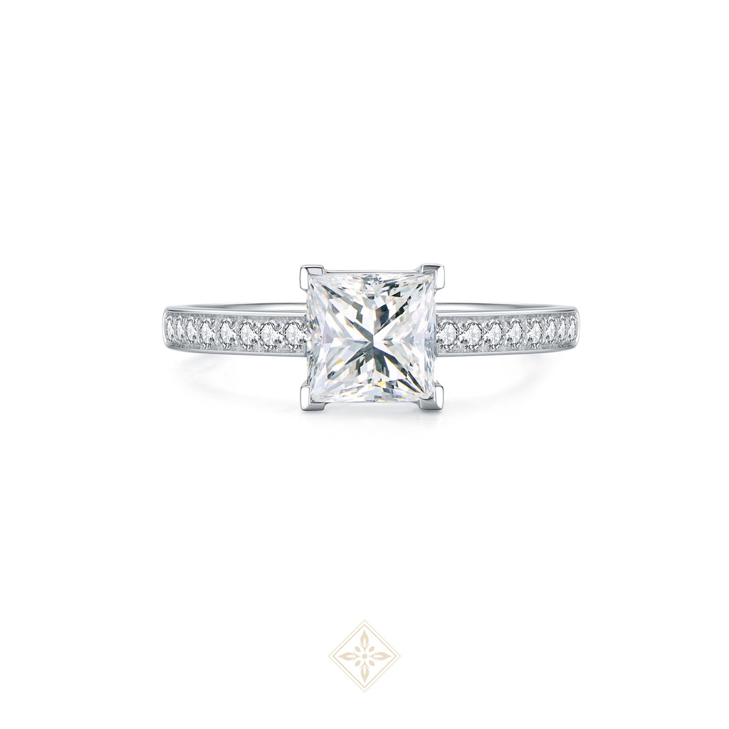 The Pave Solitaire Ring