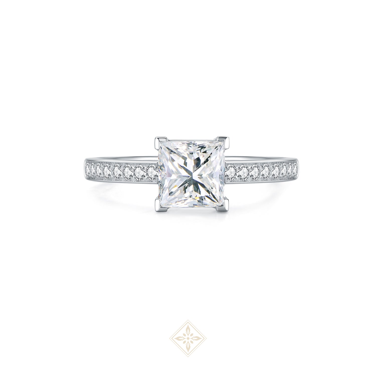 The Pave Solitaire Ring