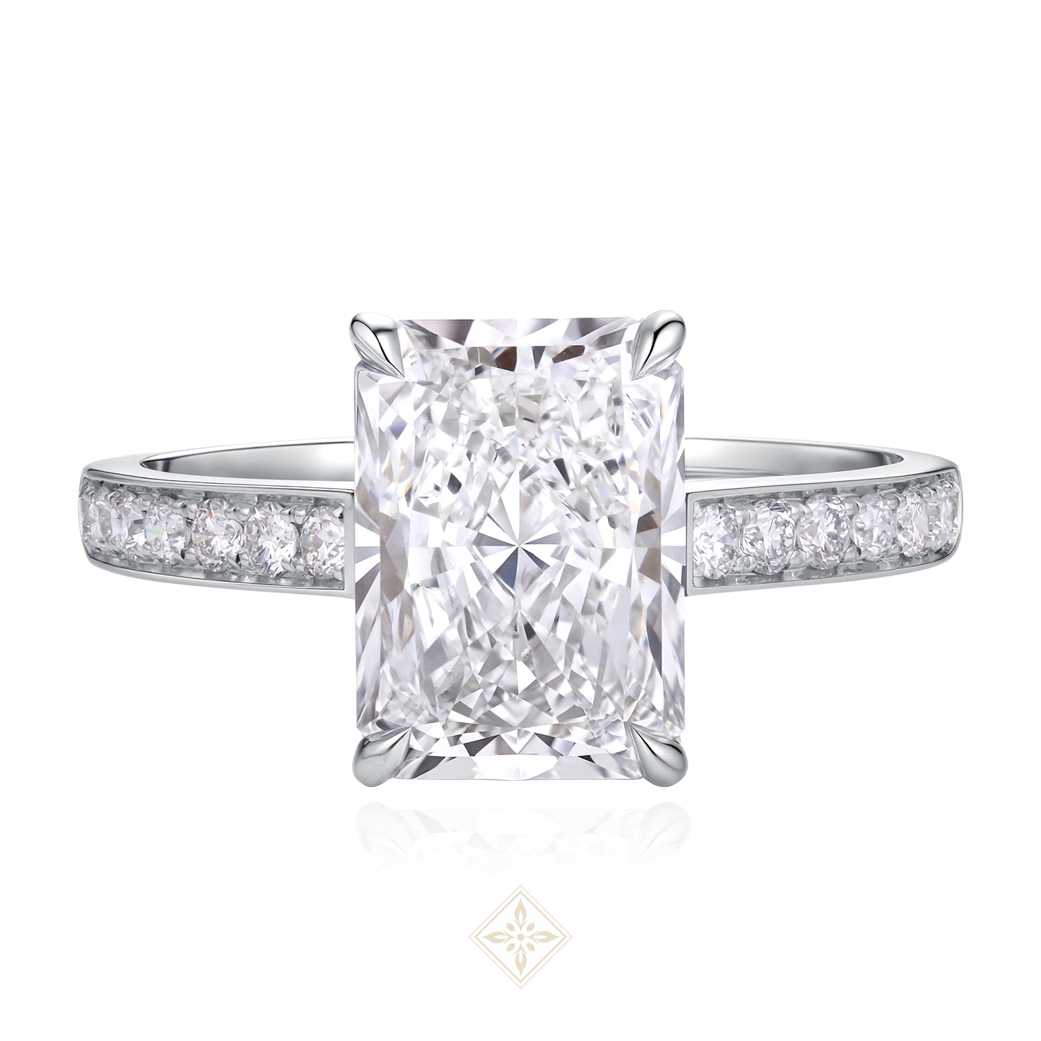The Pave Solitaire Ring